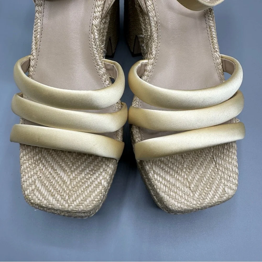 Sam Edelman Tibby Washed Lemon Plarform Wedge Sandal Women’s Size 10 M